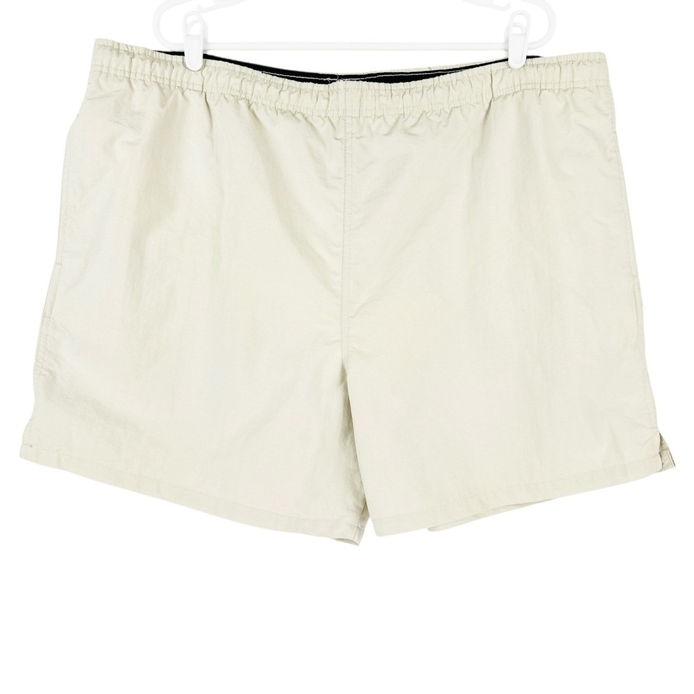 Islander Men's Pull-on Elastic/Drawstring Waistband Beige Nylon Shorts Size XL